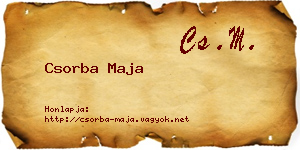 Csorba Maja névjegykártya